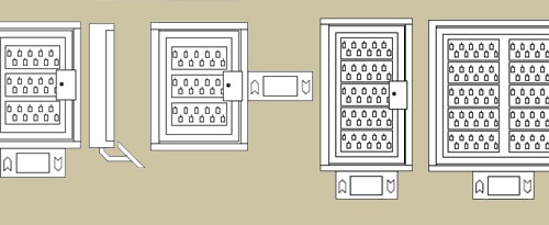 keyguard keyboard and two access card readers